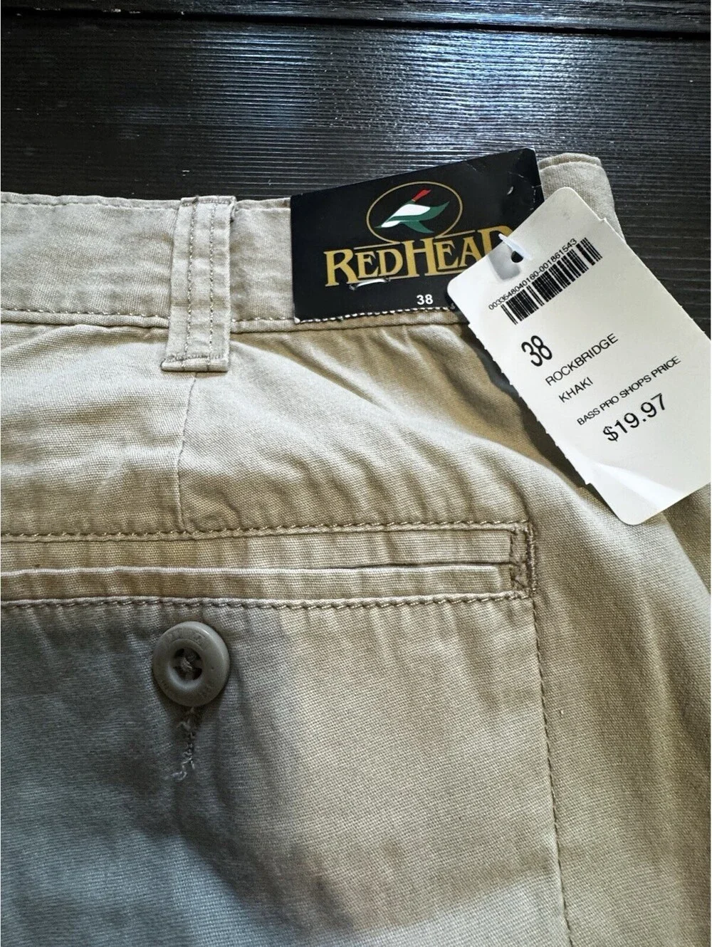 RedHead Mens Cargo Shorts 38 Khaki 100% Cotton 9” Inseam Bass Pro NWT